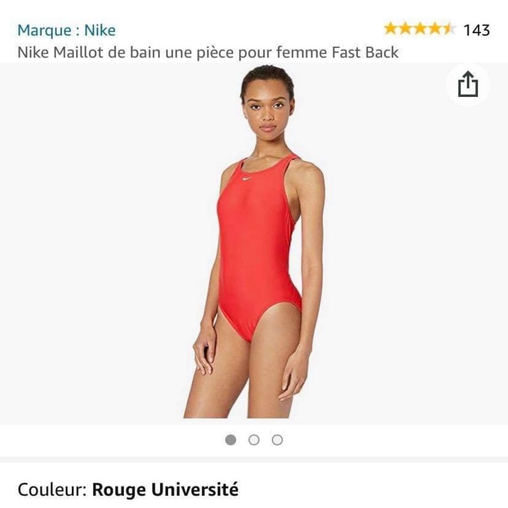 Red Nike swimsuit